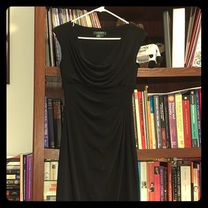 Lauren Ralph Lauren cocktail dress cowl neck black